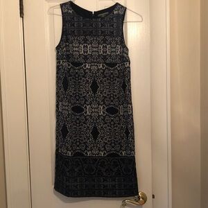 Chelsea & Theodore Dark Blue and White Dress